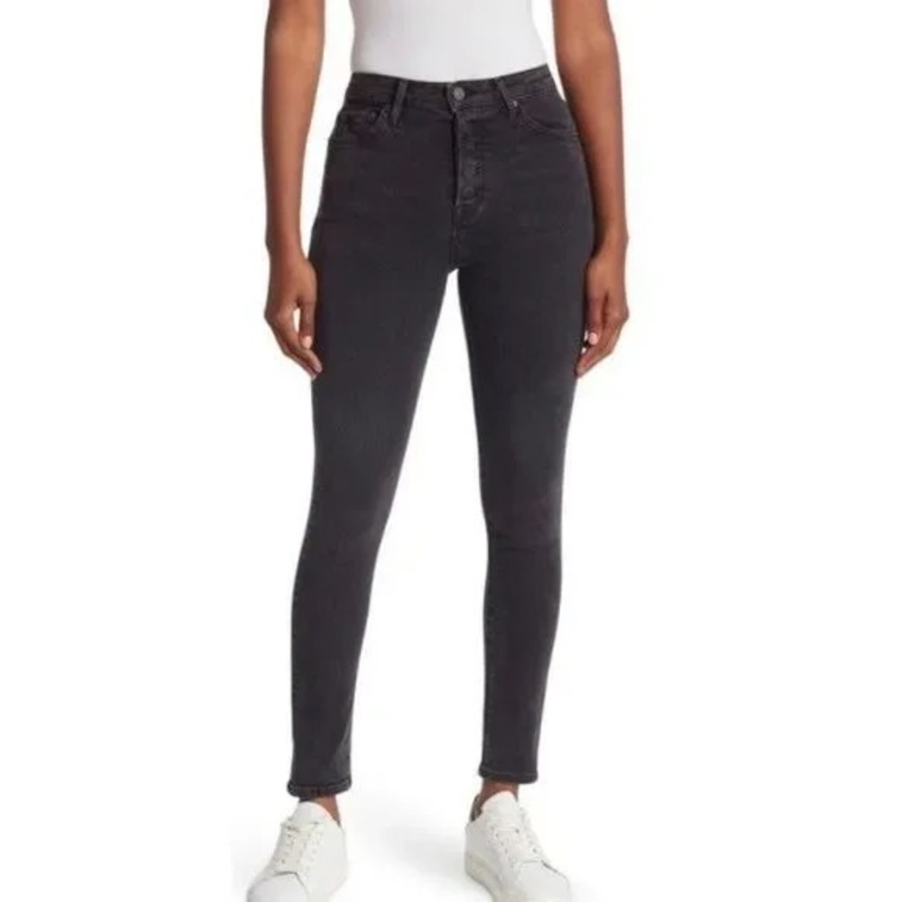 GRLFRND Karolina Super High Rise Jeans in Black Rain Size 27